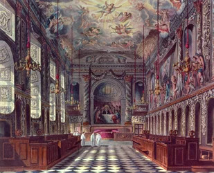 La Cappella Reale, Castello di Windsor da Pynes Royal Residences, 1818